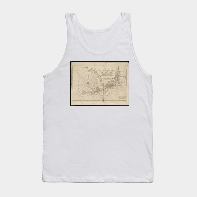 Vintage Map of The Florida Keys (1771) Tank Top by Bravuramedia